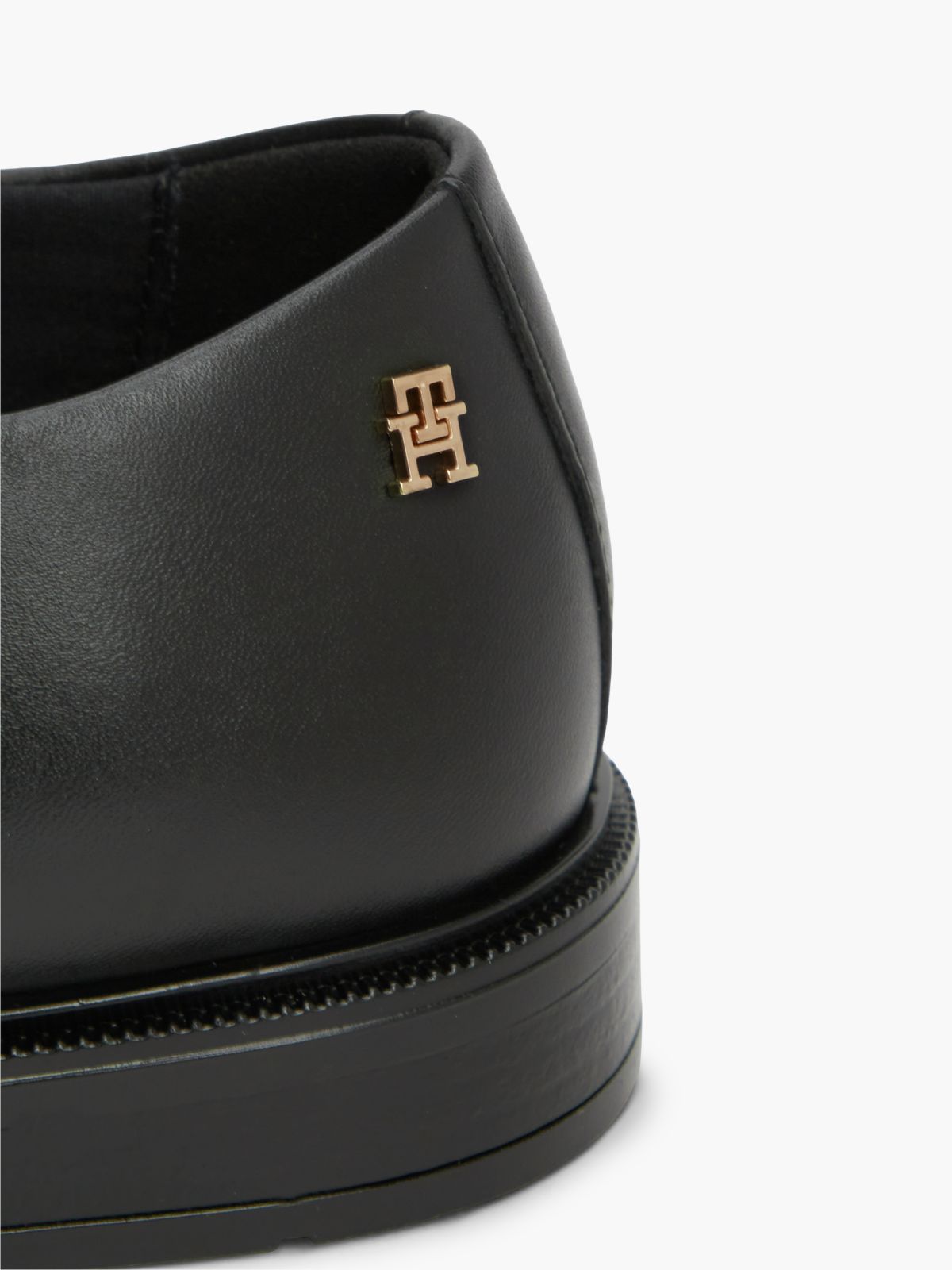 Leather TH Monogram Derby Shoes — Black