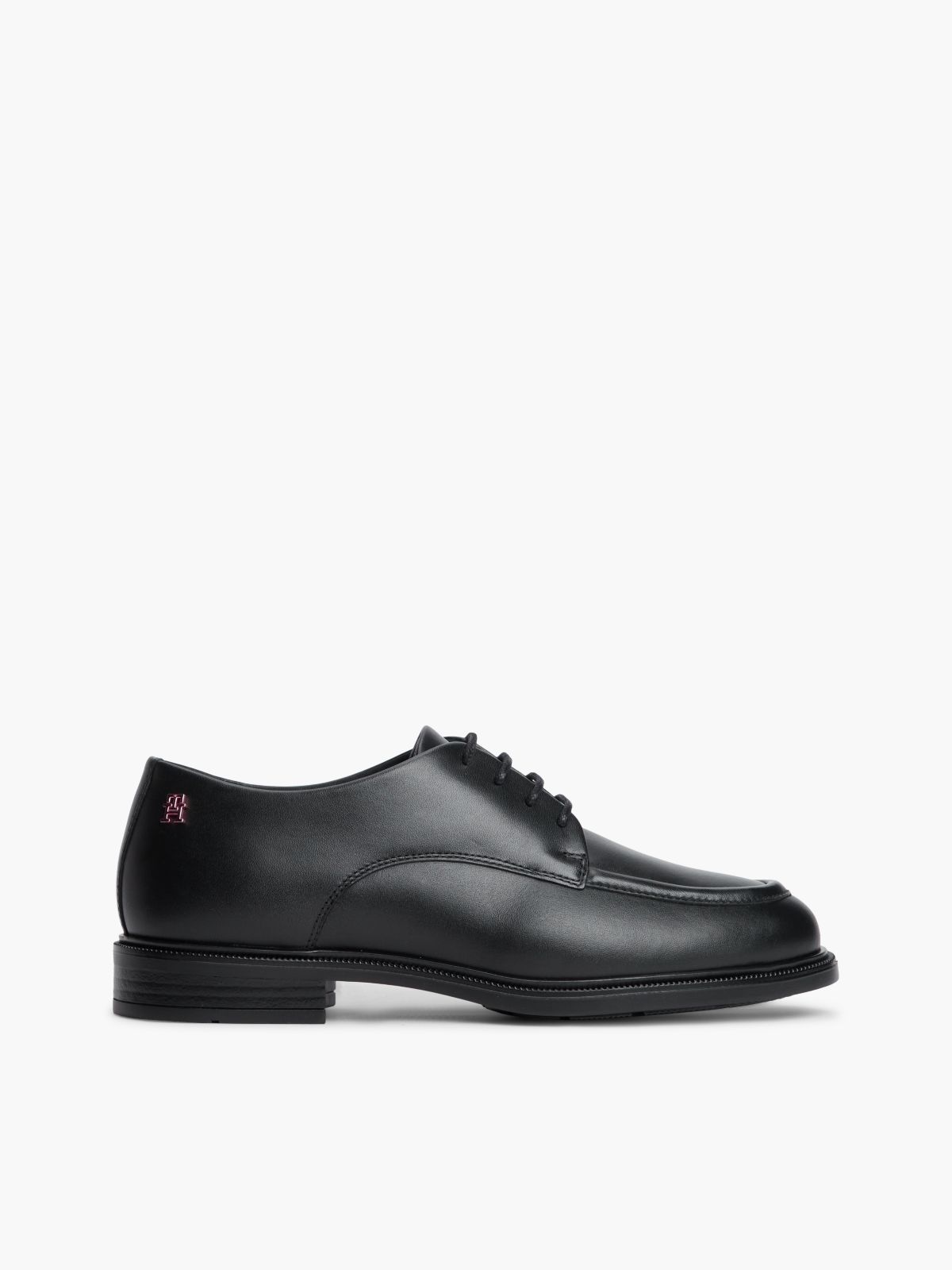 Leather TH Monogram Derby Shoes — Black