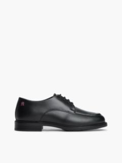 Leather TH Monogram Derby Shoes — Black 1