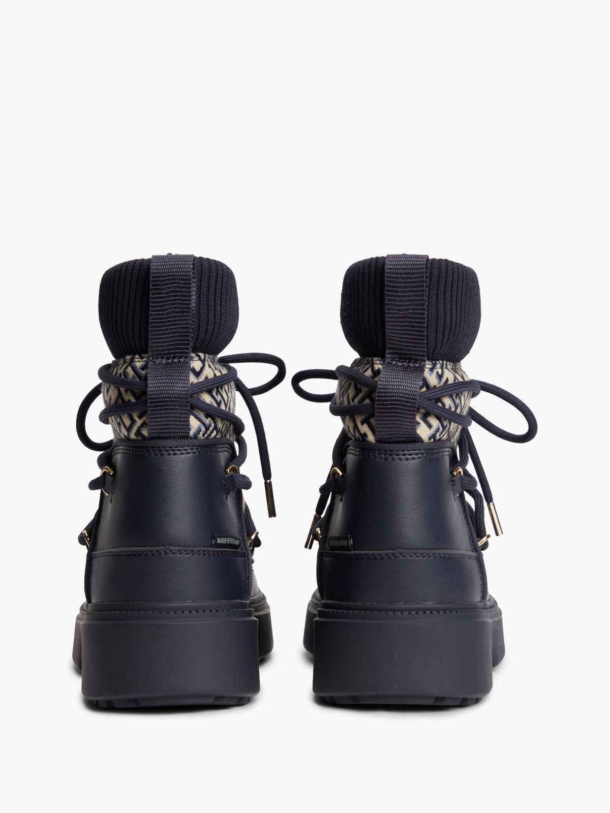 TH Monogram Water Resistant Snow Boots — Blue