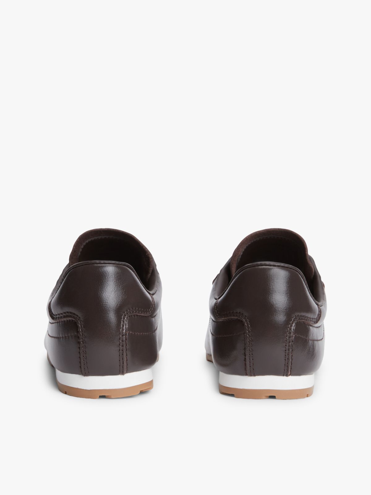 TH Monogram Plaque Leather Trainers — Brown