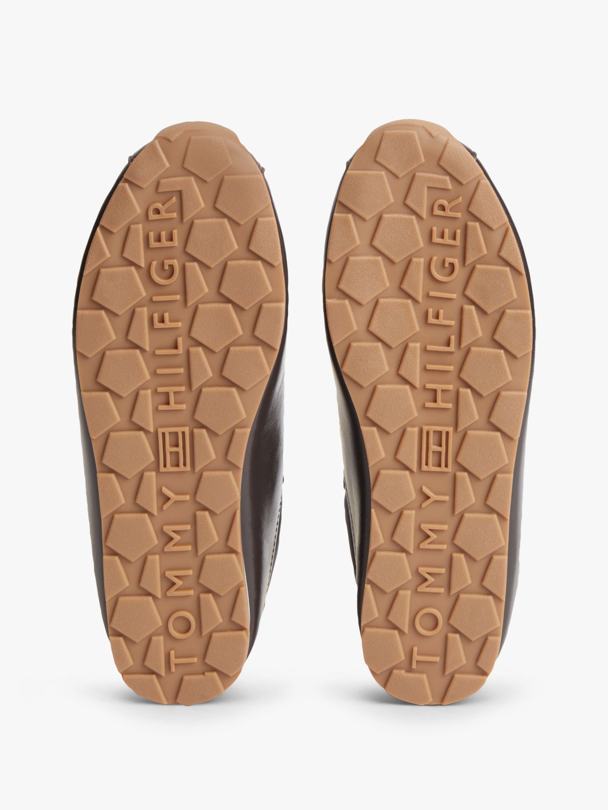 TH Monogram Plaque Leather Trainers — Brown