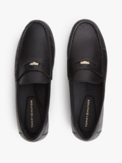 TH Monogram Leather Penny Loafers — Black 3
