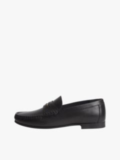 TH Monogram Leather Penny Loafers — Black 7
