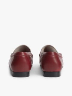 TH Monogram Leather Penny Loafers — Burgundy 4