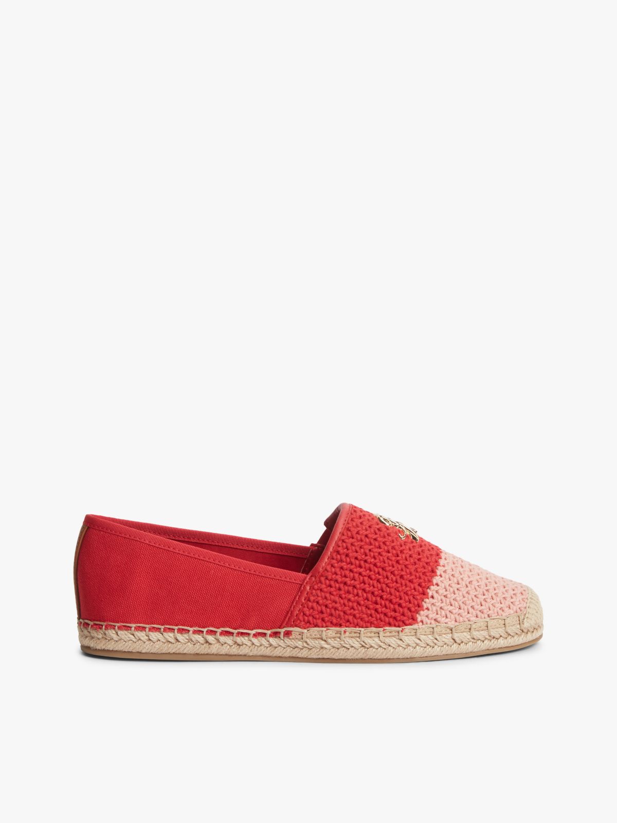 Logo Plaque Colour-Blocked Woven Espadrilles — Multi