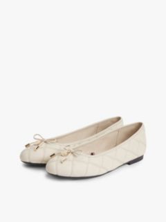 Logo Charm Quilted Leather Ballerinas — Beige 2