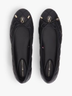 Logo Charm Quilted Leather Ballerinas — Black 3