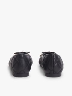 Logo Charm Quilted Leather Ballerinas — Black 4