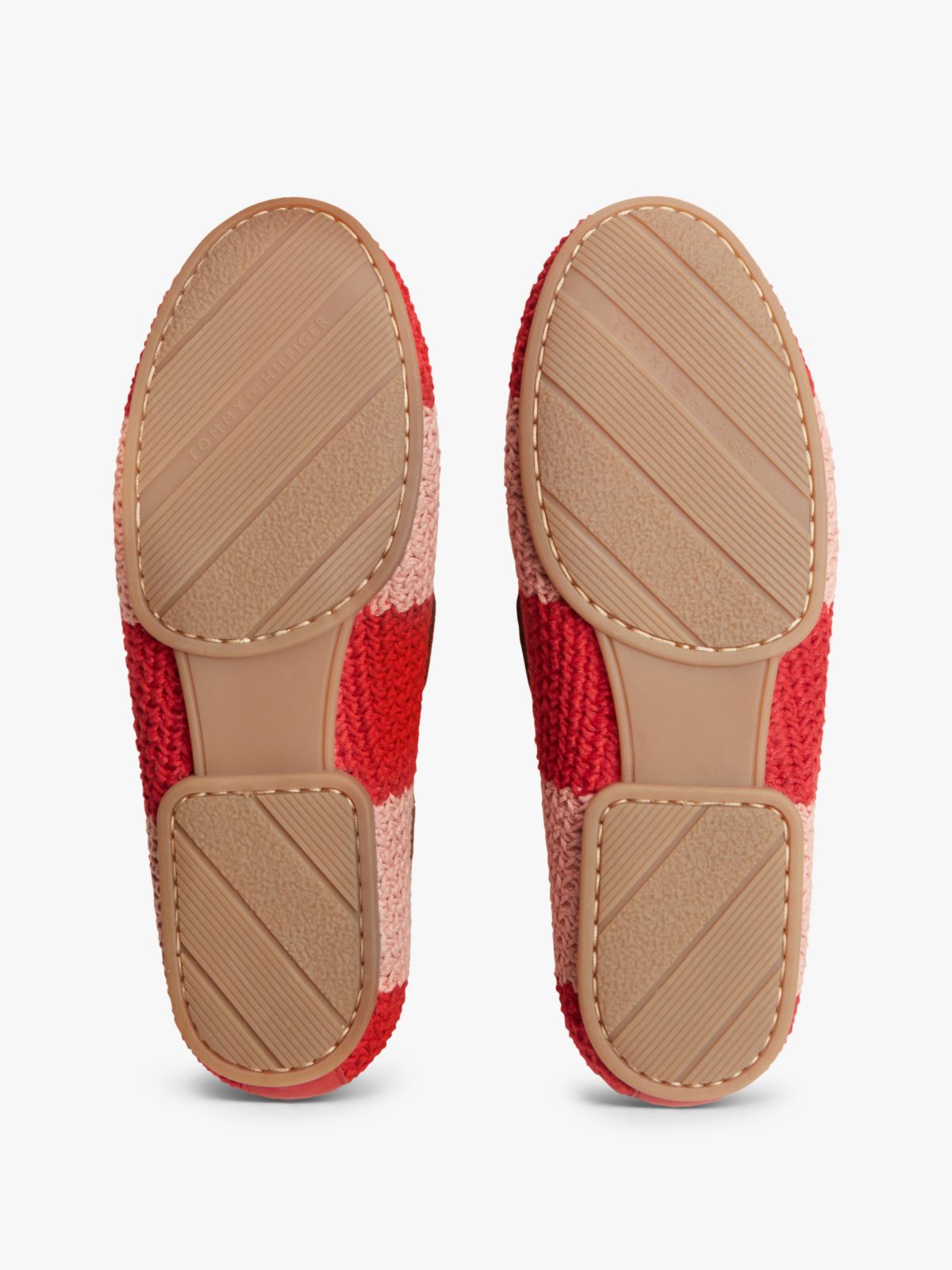 Two-Tone Woven Flexible Boat Shoes — Multi