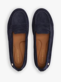 TH Monogram Flexible Suede Loafer Ballerinas — Blue 3