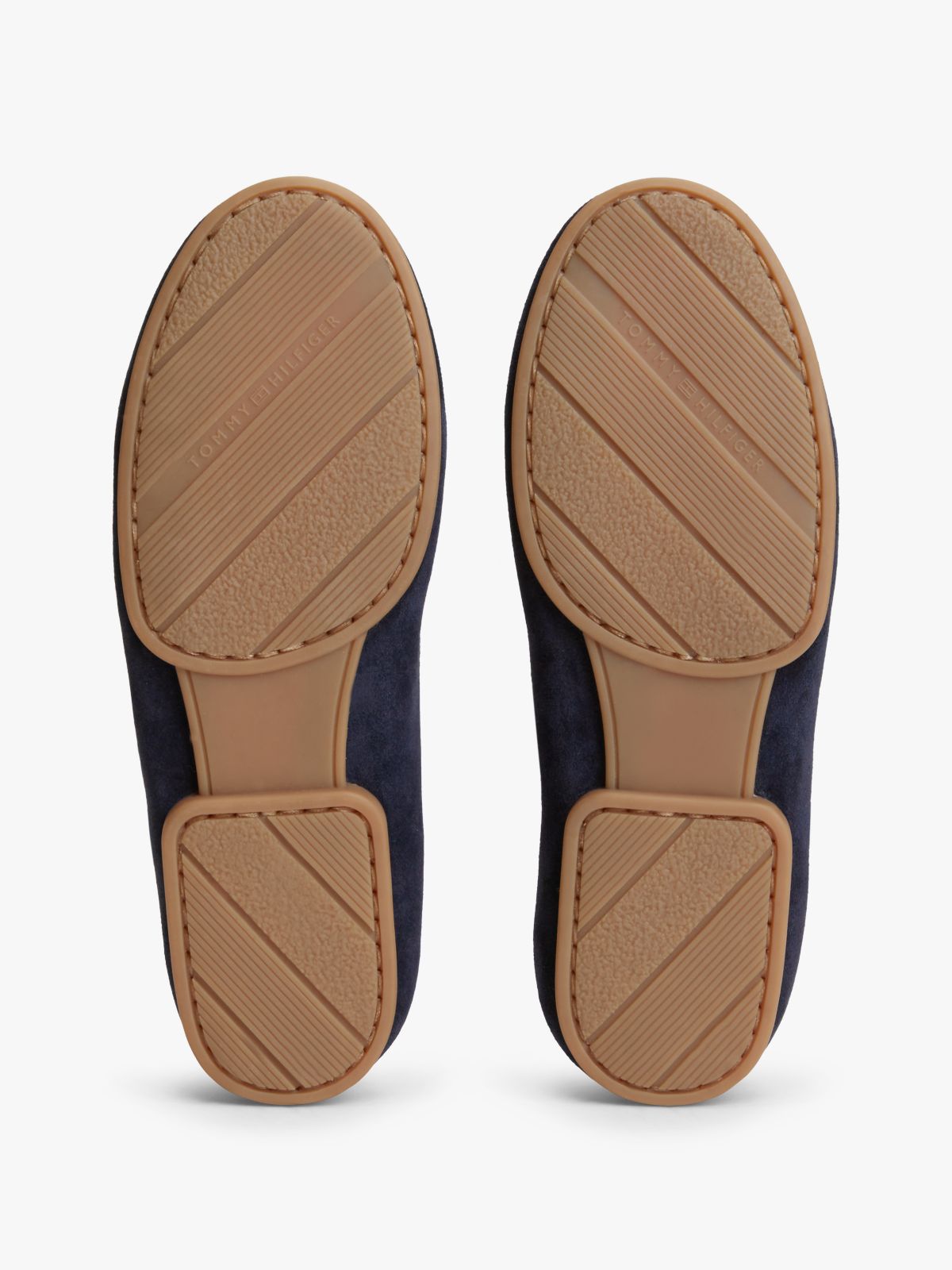 TH Monogram Flexible Suede Loafer Ballerinas — Blue