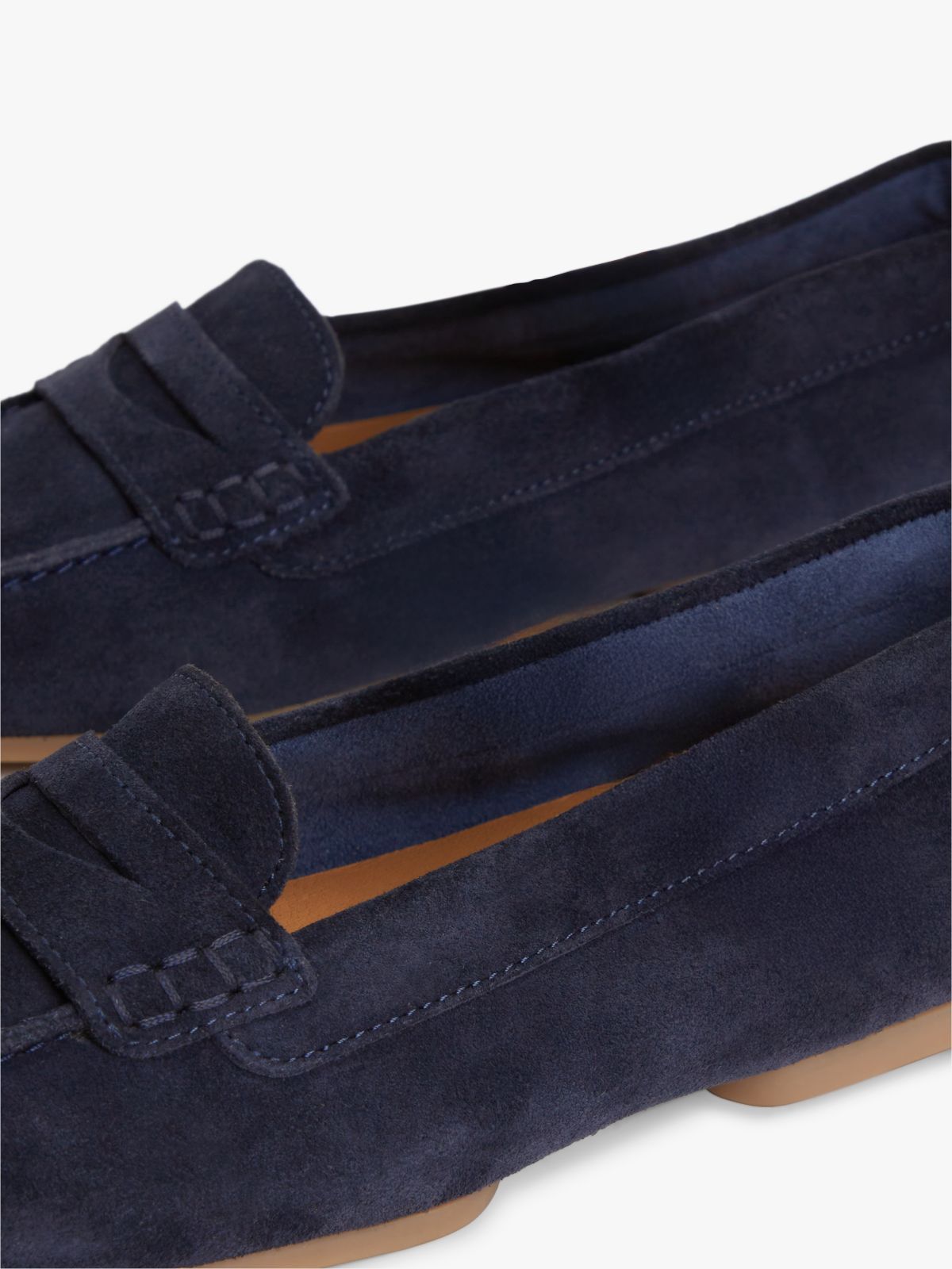 TH Monogram Flexible Suede Loafer Ballerinas — Blue