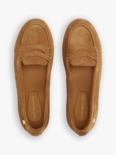 TH Monogram Flexible Suede Loafer Ballerinas — Brown 3