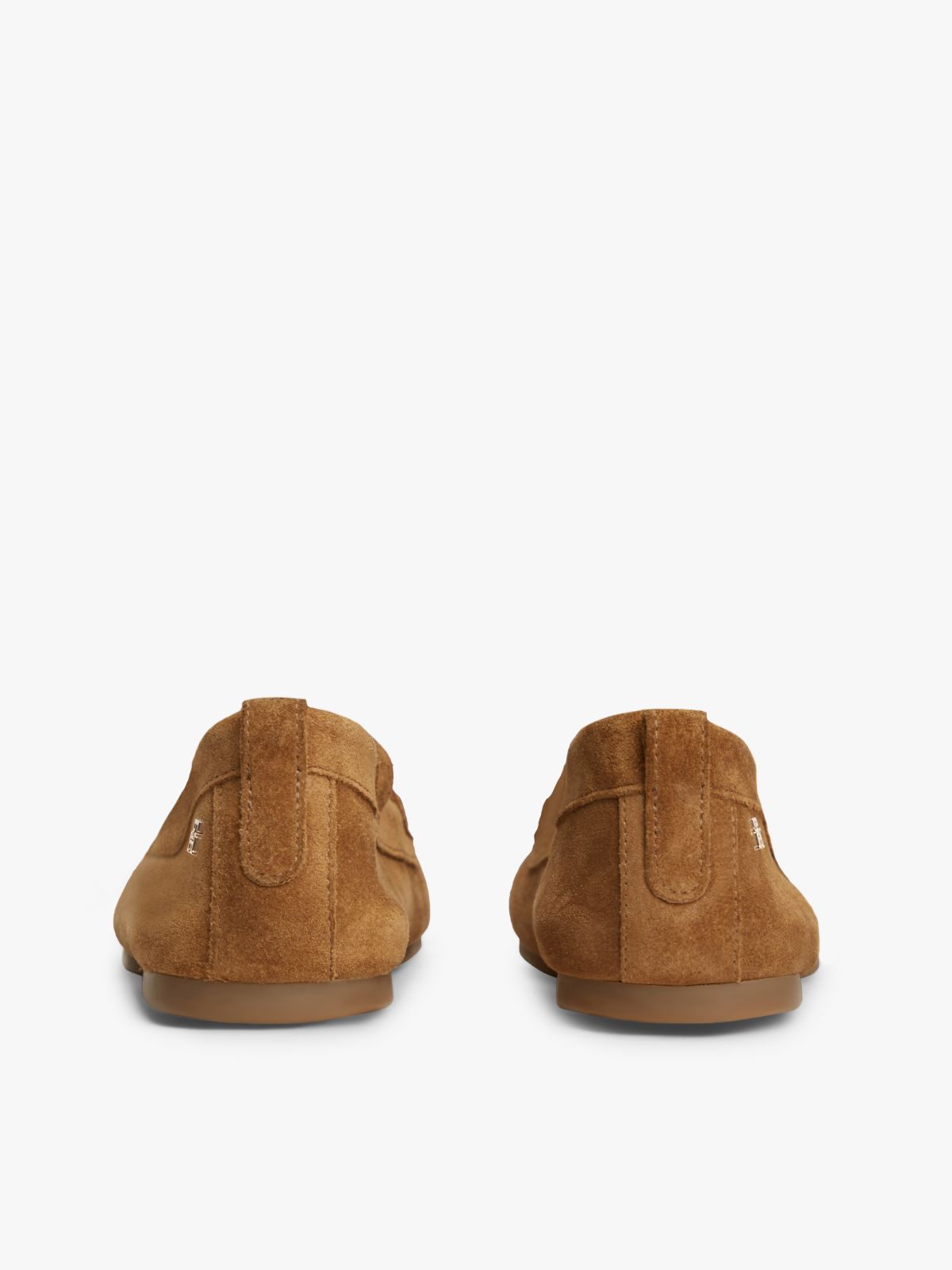 TH Monogram Flexible Suede Loafer Ballerinas — Brown