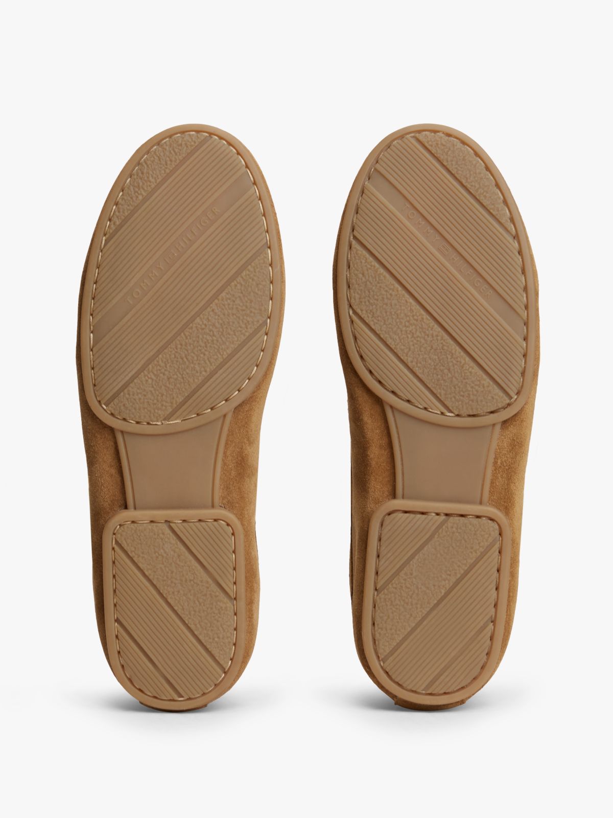 TH Monogram Flexible Suede Loafer Ballerinas — Brown