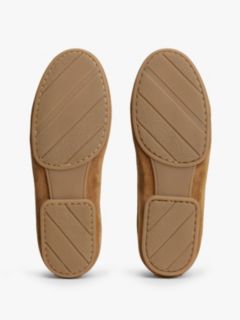 TH Monogram Flexible Suede Loafer Ballerinas — Brown 5