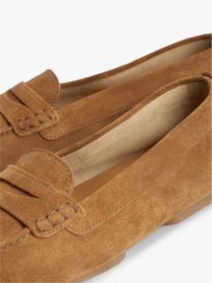 TH Monogram Flexible Suede Loafer Ballerinas — Brown 6