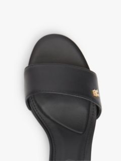 TH Monogram Leather Heeled Mules — Black 6