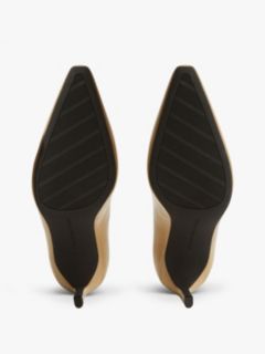 TH Monogram Leather High Heels — Beige 5