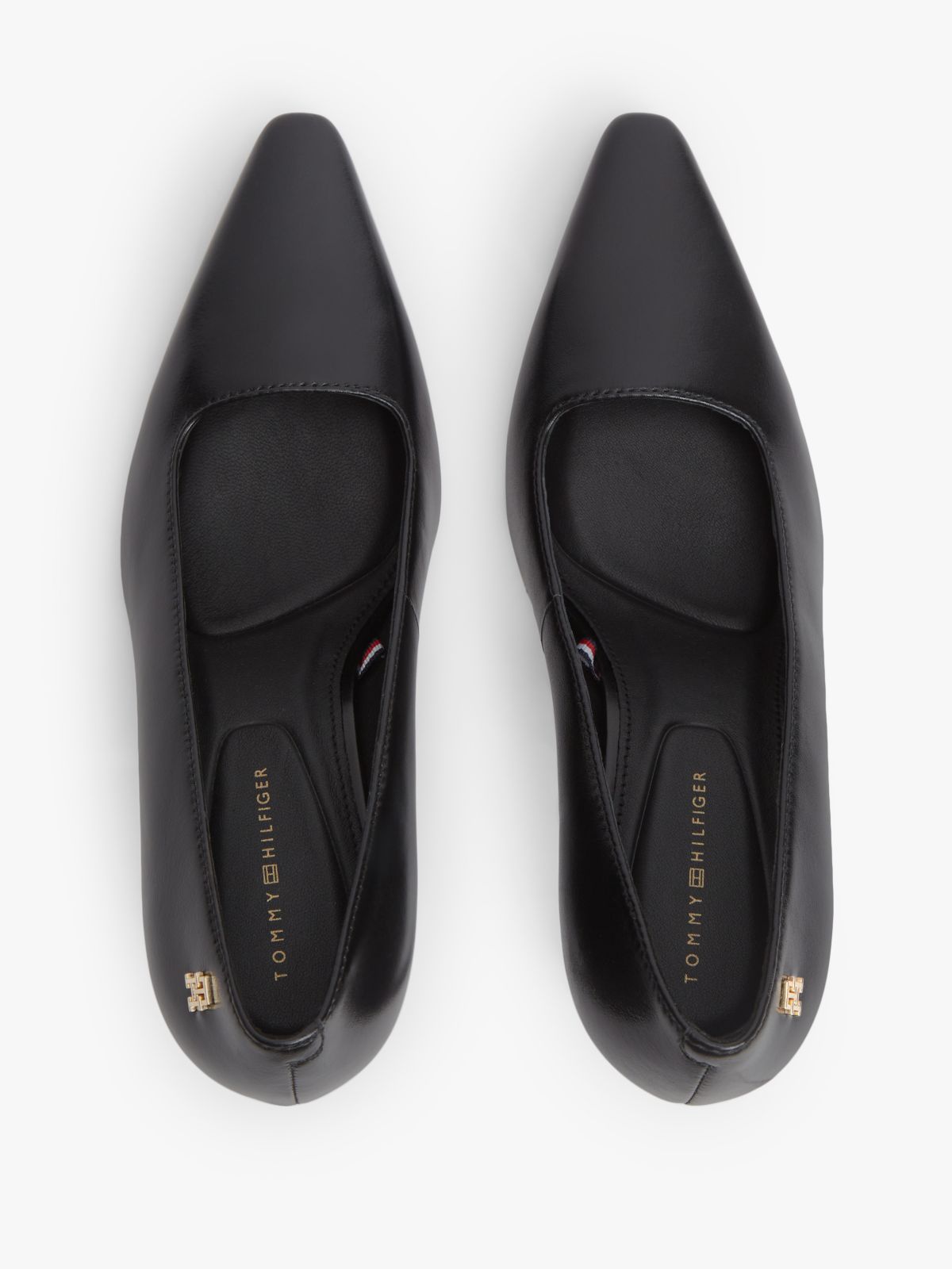 TH Monogram Leather High Heels — Black