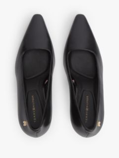TH Monogram Leather High Heels — Black 3