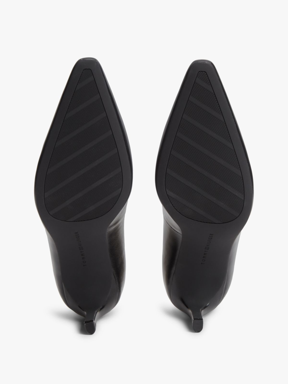 TH Monogram Leather High Heels — Black
