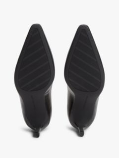 TH Monogram Leather High Heels — Black 5