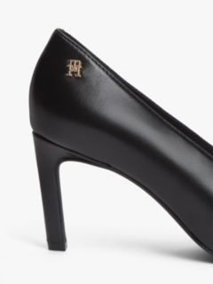 TH Monogram Leather High Heels — Black 6