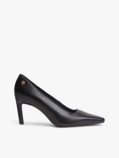 TH Monogram Leather High Heels — Black 1