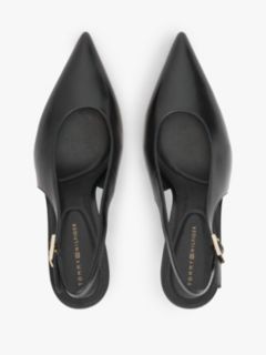 TH Monogram Leather Slingback High Heels — Black 3