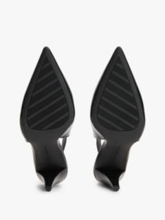 TH Monogram Leather Slingback High Heels — Black 5