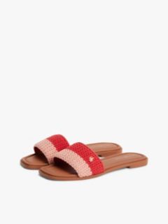Logo Plaque Colour-Blocked Woven Mules — Multi 2