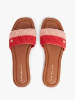 Logo Plaque Colour-Blocked Woven Mules — Multi 3