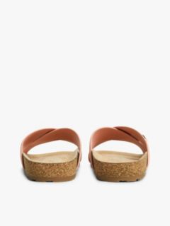 Suede Strap Cork Sandals — Pink 4