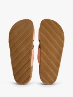Suede Strap Cork Sandals — Pink 5