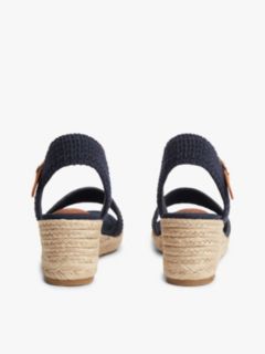 Logo Plaque Woven Wedge Heel Espadrilles — Multi 4