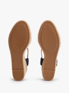 Logo Plaque Woven Wedge Heel Espadrilles — Multi 5
