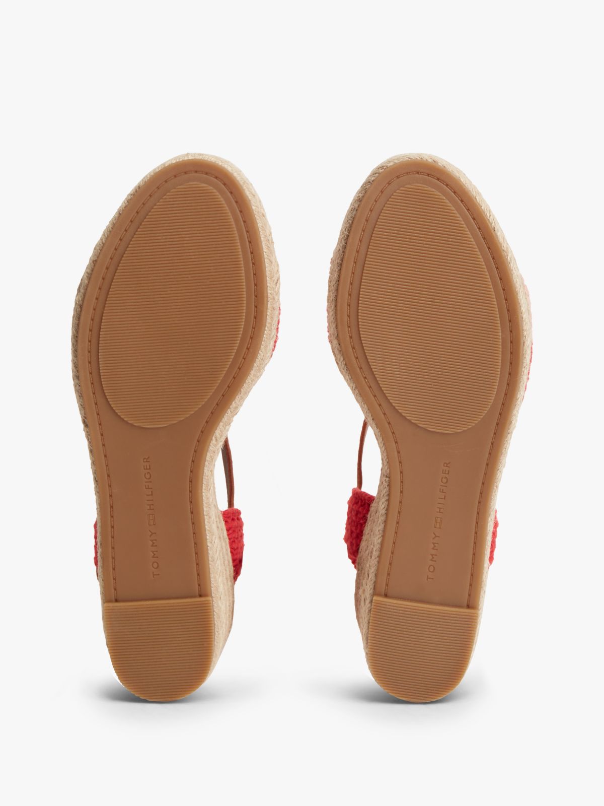 Logo Plaque Woven Wedge Heel Espadrilles — Multi