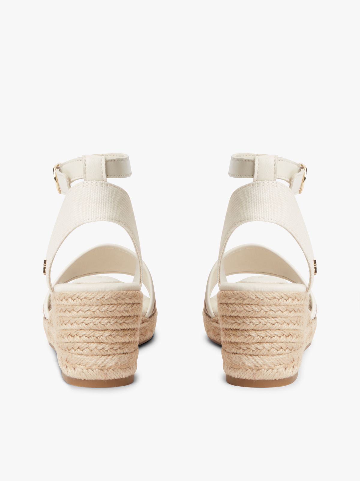 Logo Plaque Jacquard Wedge Heel Espadrilles — Multi