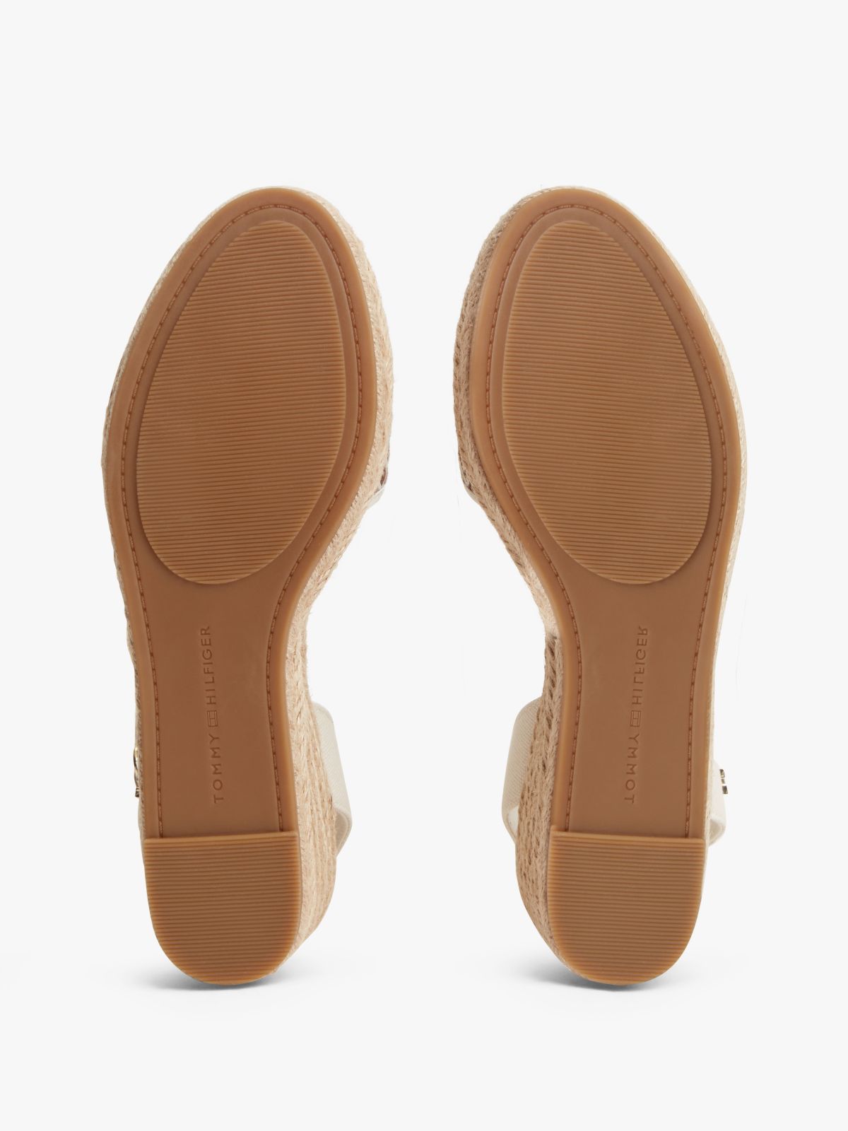 Logo Plaque Jacquard Wedge Heel Espadrilles — Multi