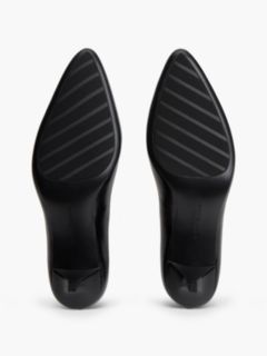 Leather Kitten Heel Court Shoes — Black 5