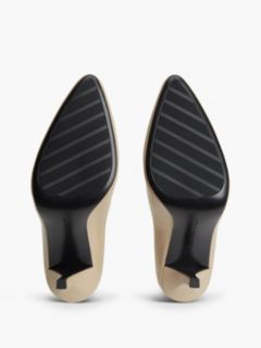 Leather TH Monogram High Heels — Beige 5