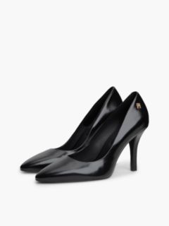Leather TH Monogram High Heels — Black 2