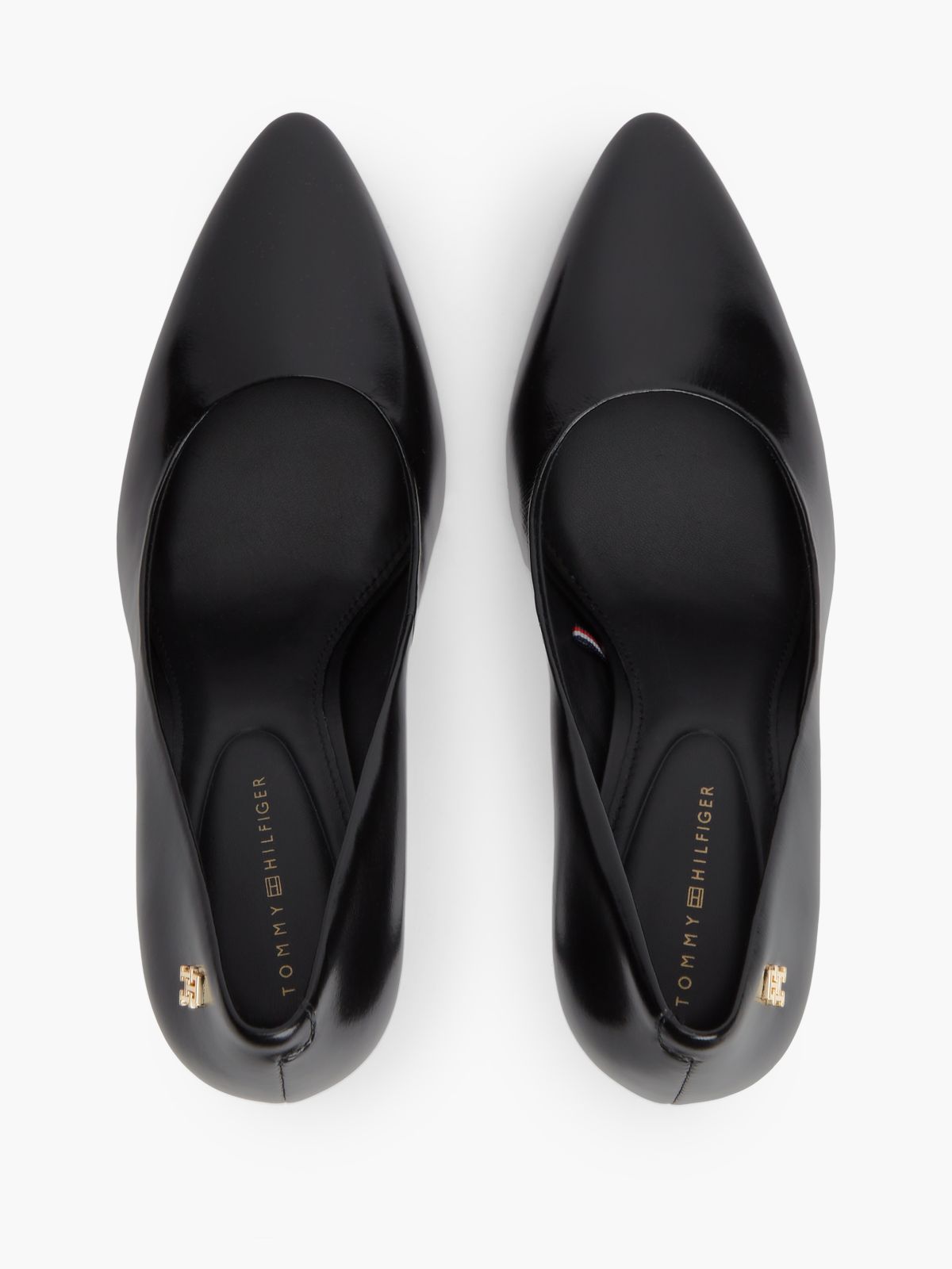 Leather TH Monogram High Heels — Black