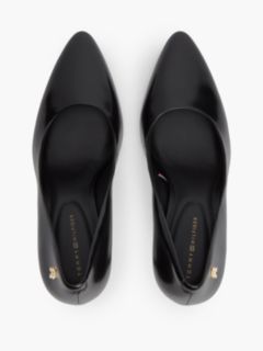 Leather TH Monogram High Heels — Black 3