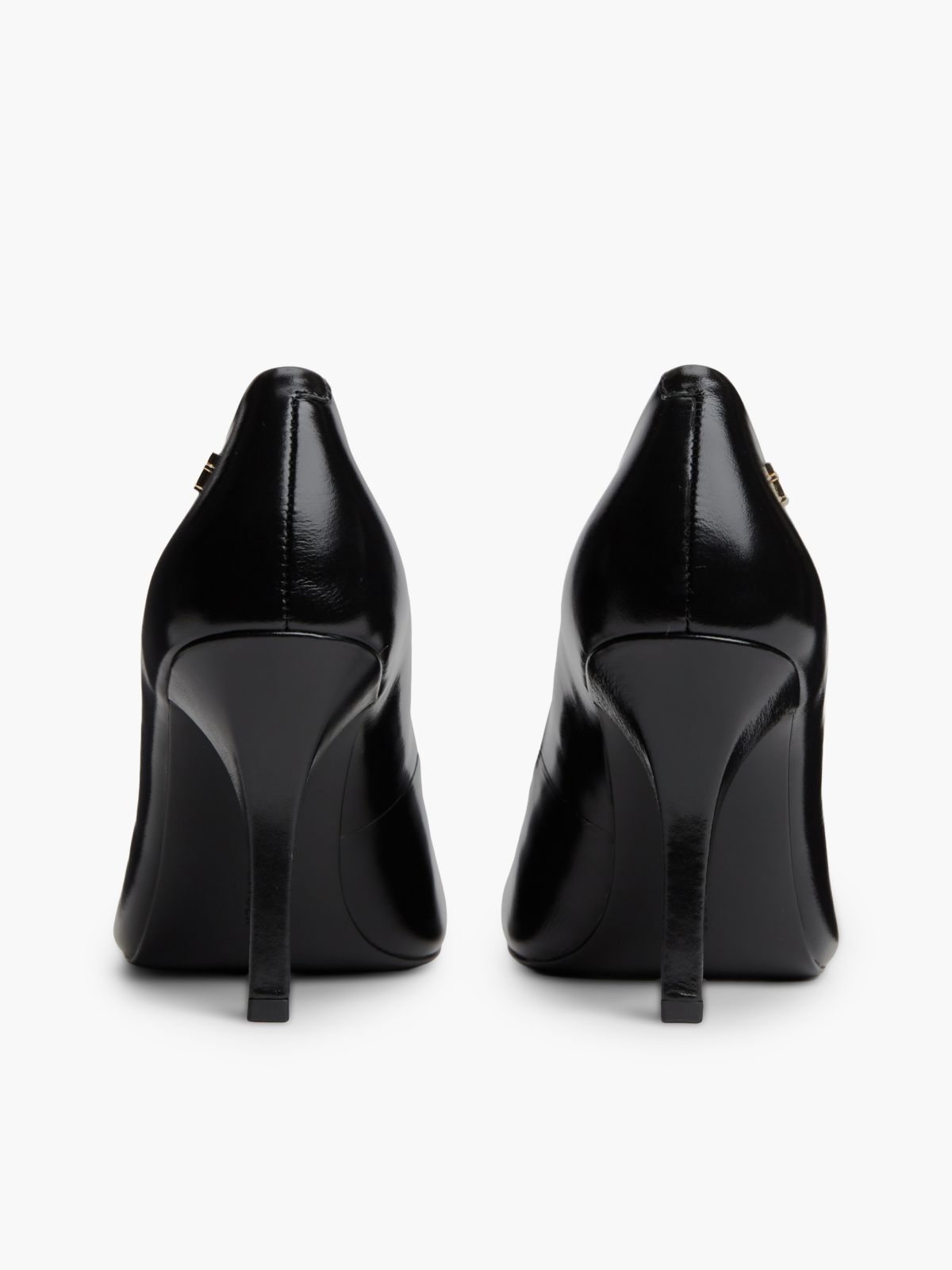 Leather TH Monogram High Heels — Black