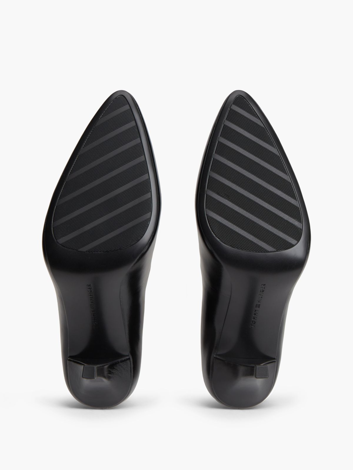 Leather TH Monogram High Heels — Black