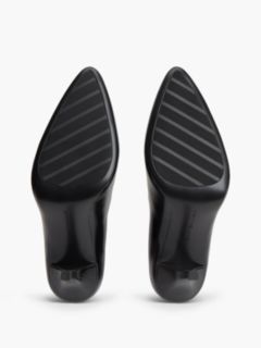 Leather TH Monogram High Heels — Black 5