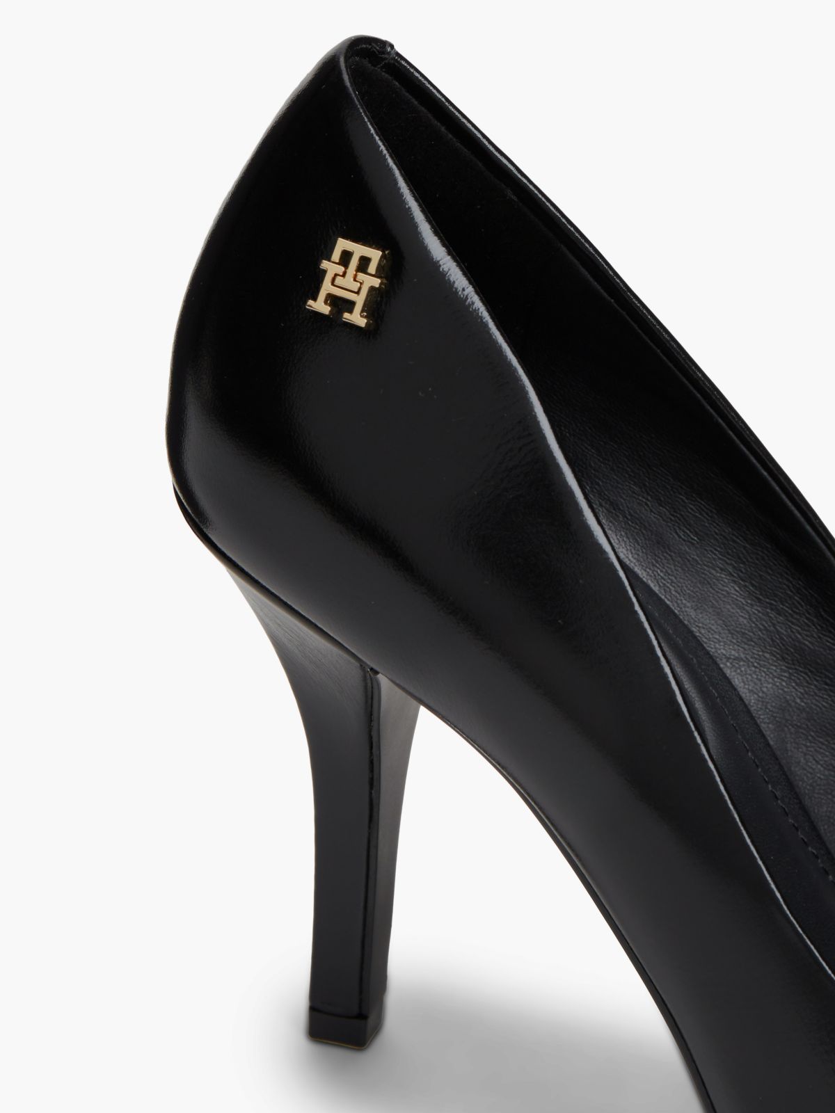Leather TH Monogram High Heels — Black